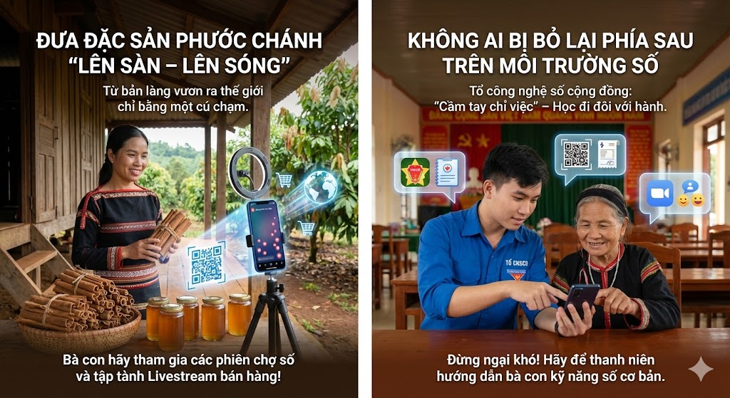 Phước Chánh triển khai chương trình thúc đẩy tiêu dùng số, trang bị kỹ năng số cho người dân và doanh nghiệp giai đoạn 2026–2030