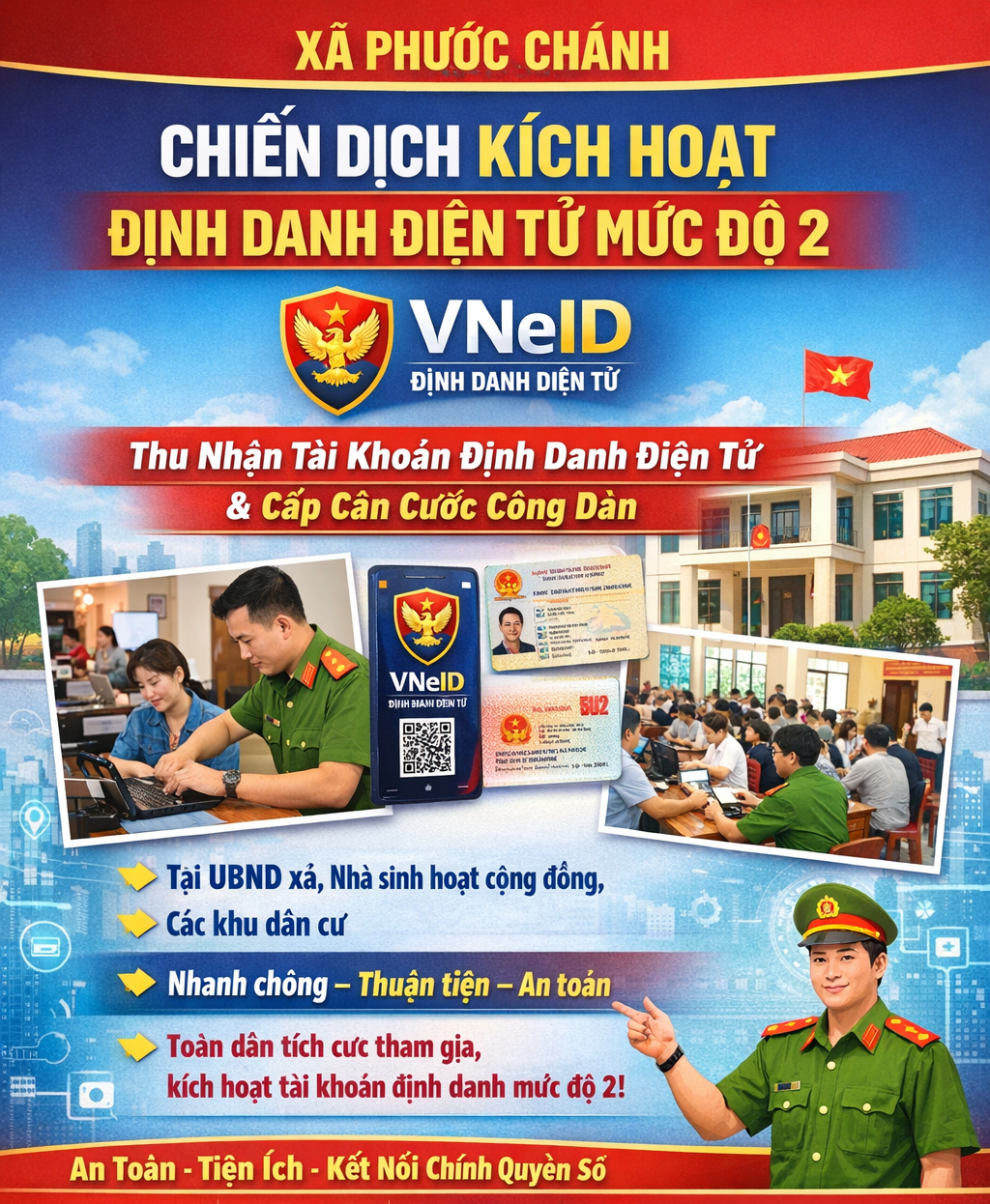 Phước Chánh triển khai chiến dịch kích hoạt định danh điện tử mức độ 2