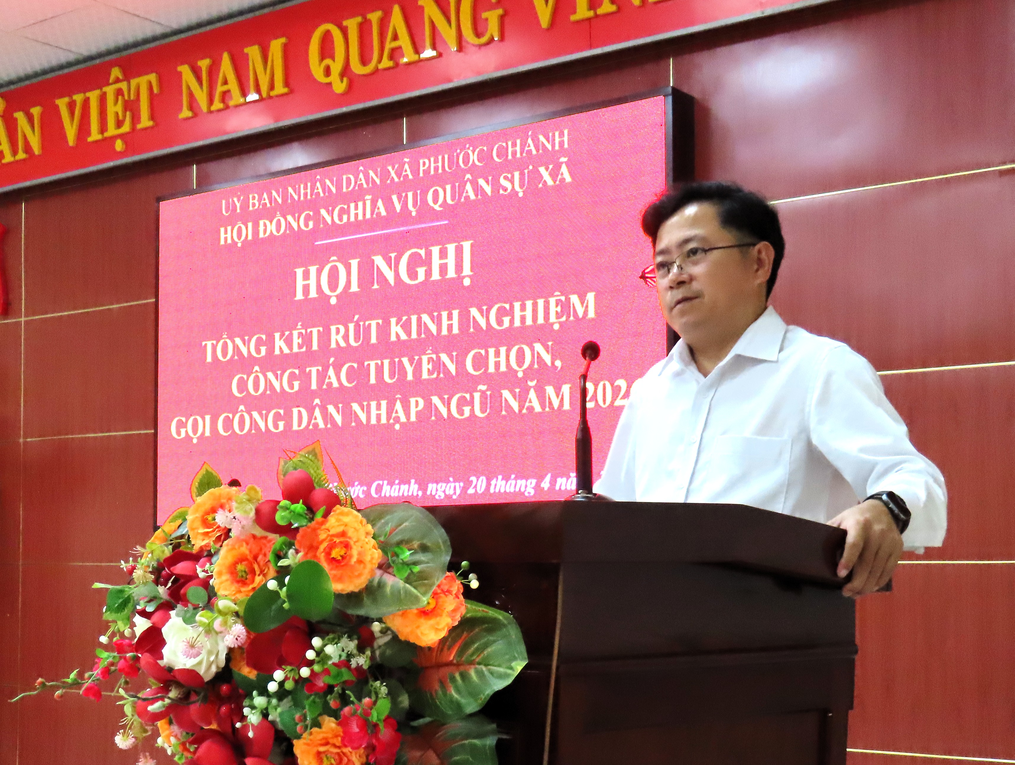 Xã Phước Chánh tổng kết công tác tuyển chọn, gọi công dân nhập ngũ năm 2026