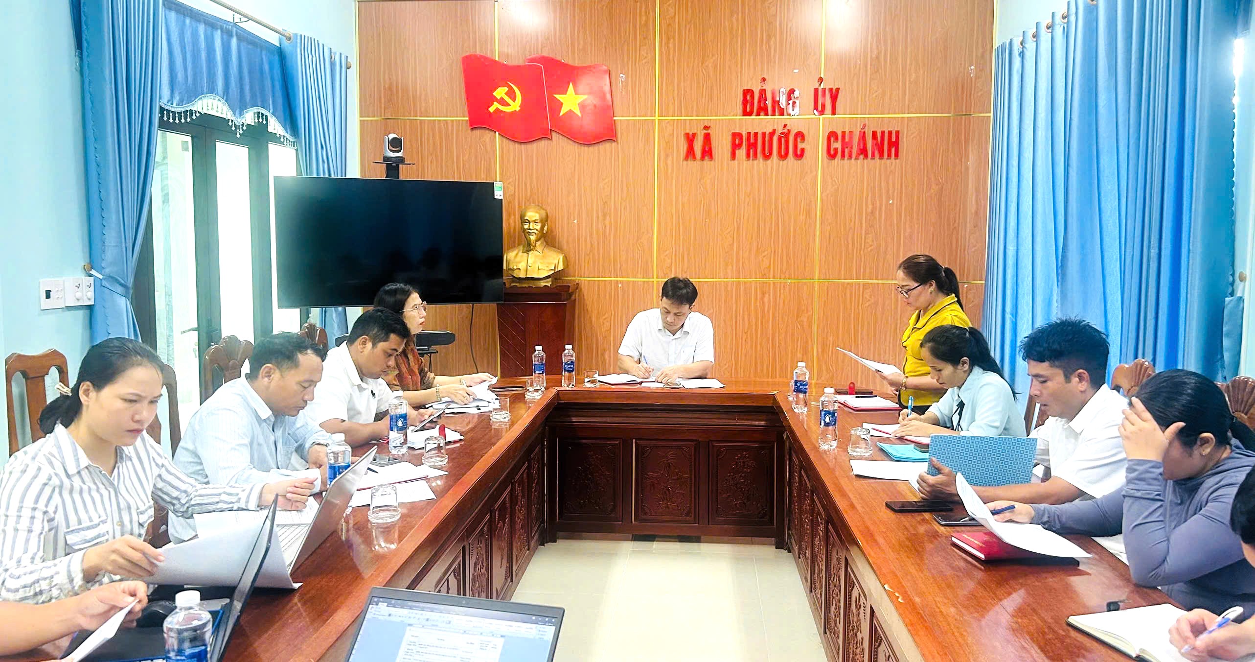 Đảng ủy xã Phước Chánh giao ban công tác Mặt trận và các tổ chức chính trị - xã hội quý I năm 2026