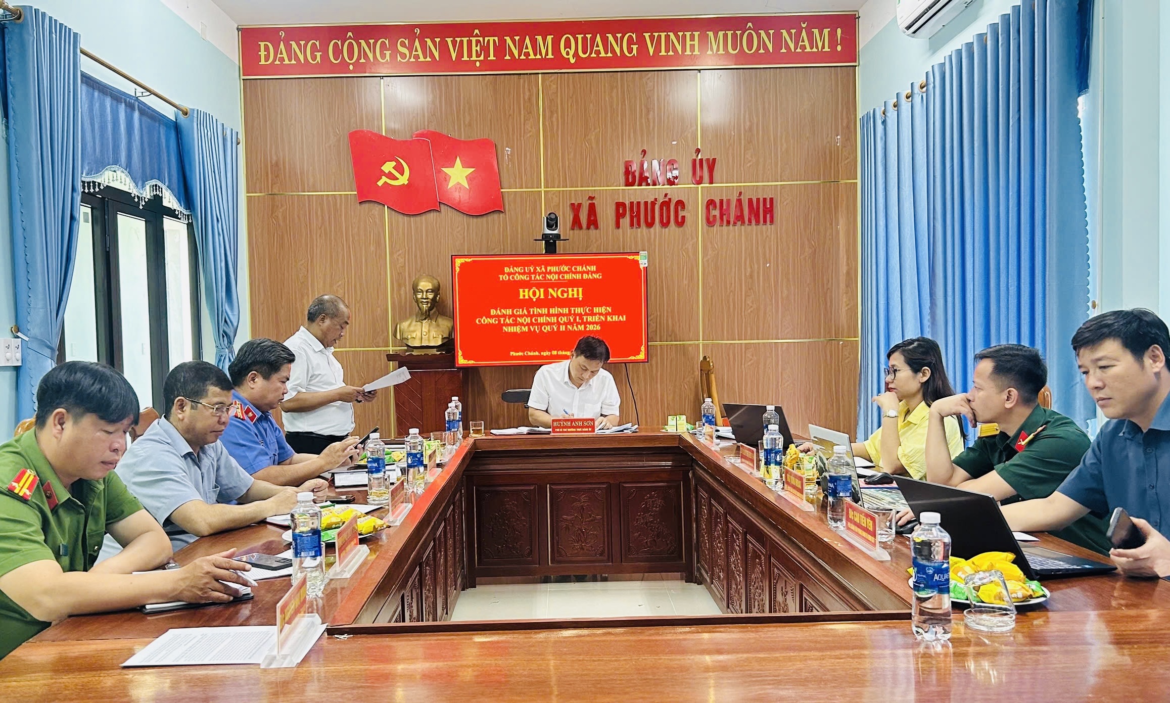Xã Phước Chánh tổ chức hội nghị giao ban Tổ công tác nội chính Đảng
