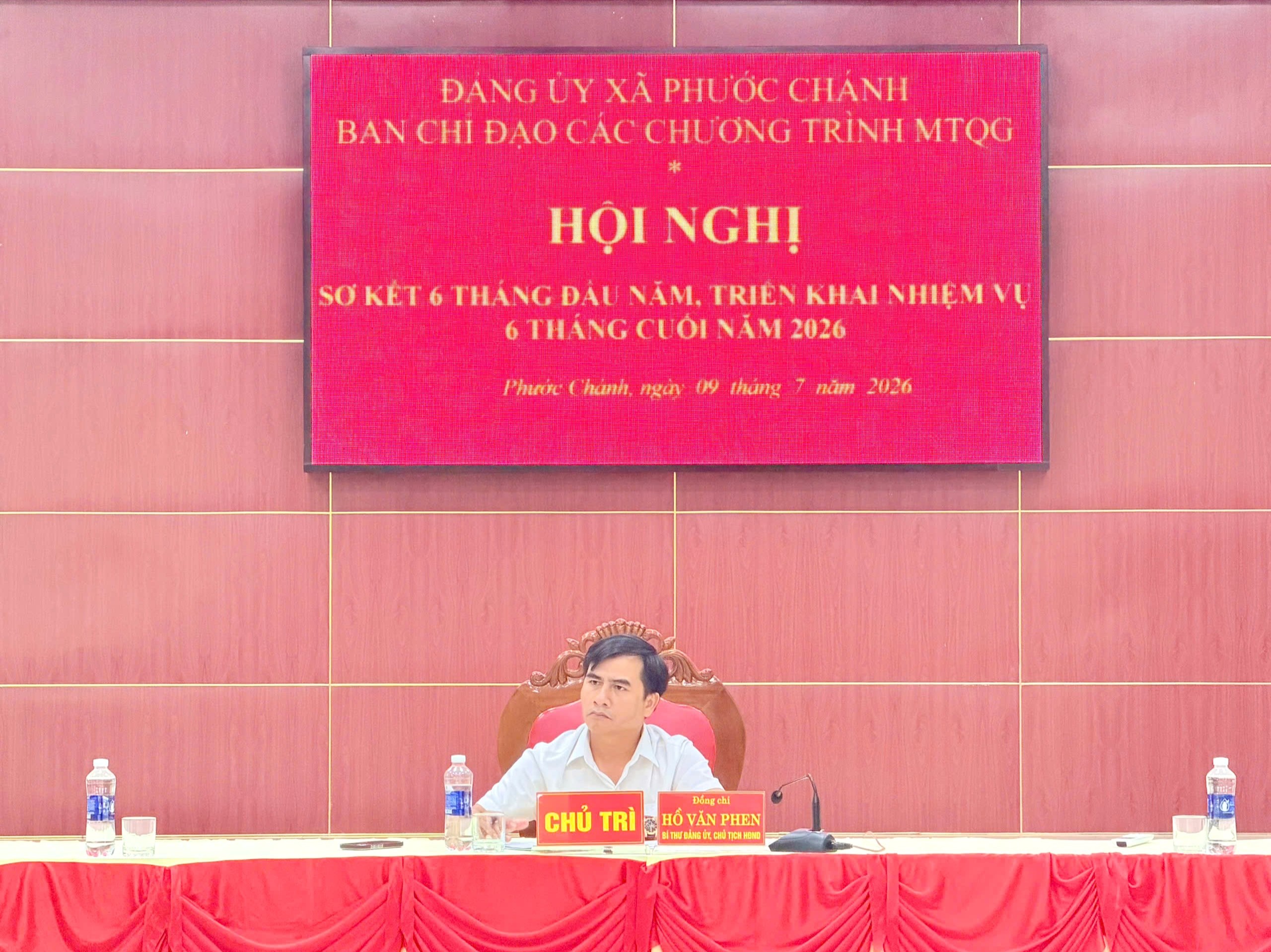 Xã Phước Chánh sơ kết thực hiện các Chương trình mục tiêu quốc gia 6 tháng đầu năm 2026