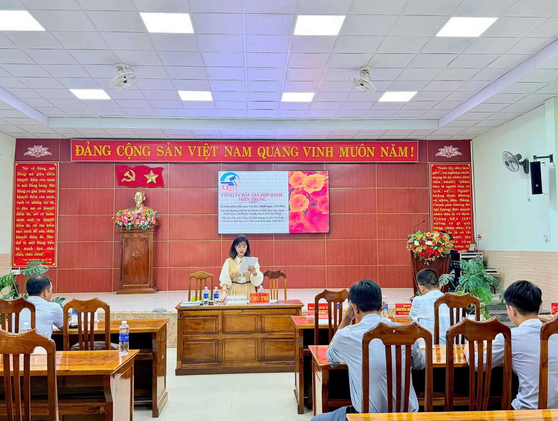 Xã Phước Chánh tổ chức đấu giá khối lượng đá hộc dôi dư tại Bãi số 2 Nhà máy thủy điện Đak Mi 3.