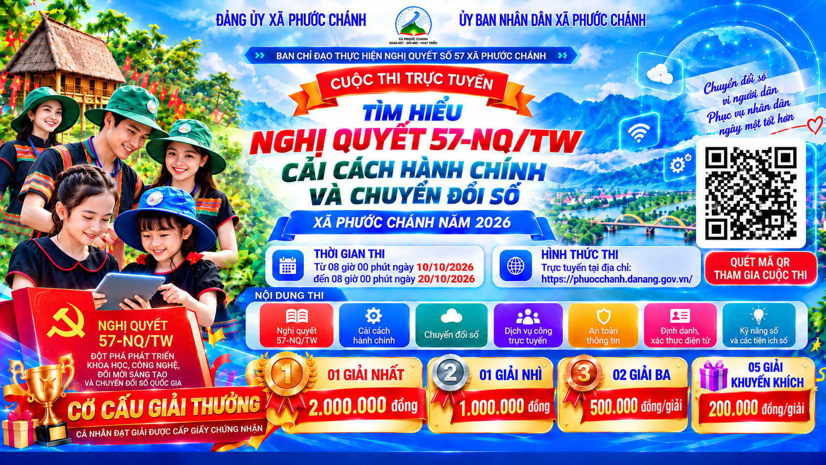 Phước Chánh tổ chức Cuộc thi trực tuyến “Tìm hiểu chuyển đổi số, cải cách hành chính” năm 2026