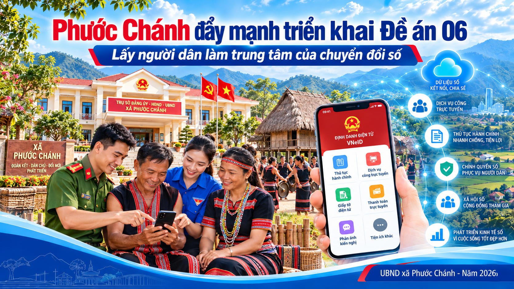 Phước Chánh đẩy mạnh triển khai Đề án 06, lấy người dân làm trung tâm của chuyển đổi số