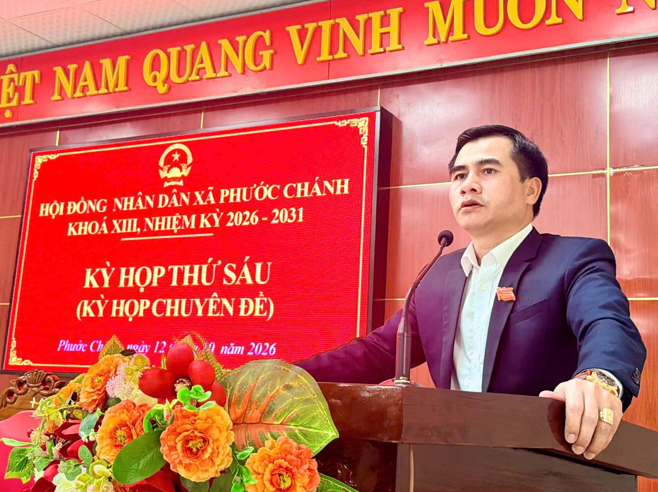 Hội đồng nhân dân xã Phước Chánh thông qua 4 nghị quyết tại kỳ họp thứ sáu